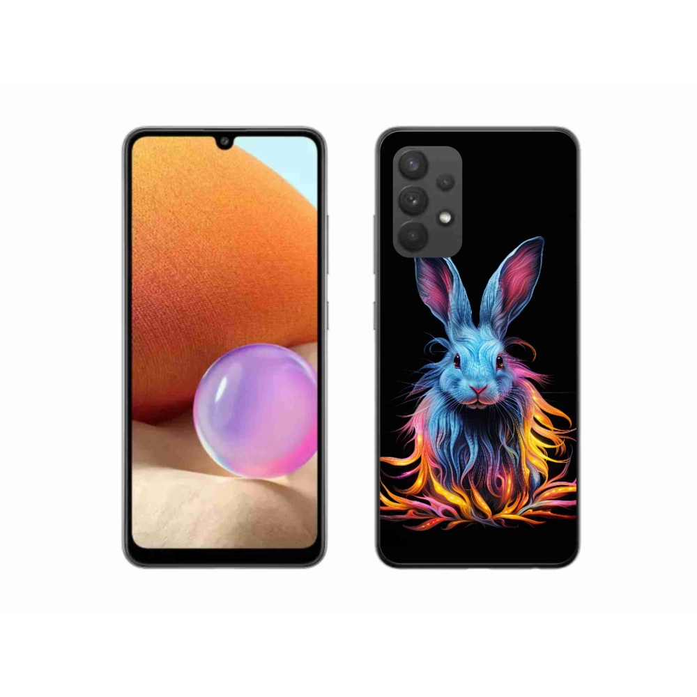 Gelový kryt mmCase na Samsung Galaxy A32 4G - abstraktní zajíc