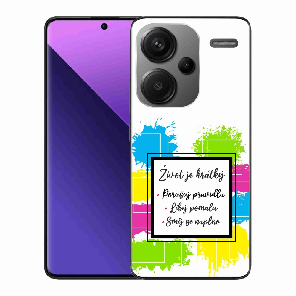 Gelový kryt mmCase na Xiaomi Redmi Note 13 Pro+ 5G - citát 5 bílé pozadí