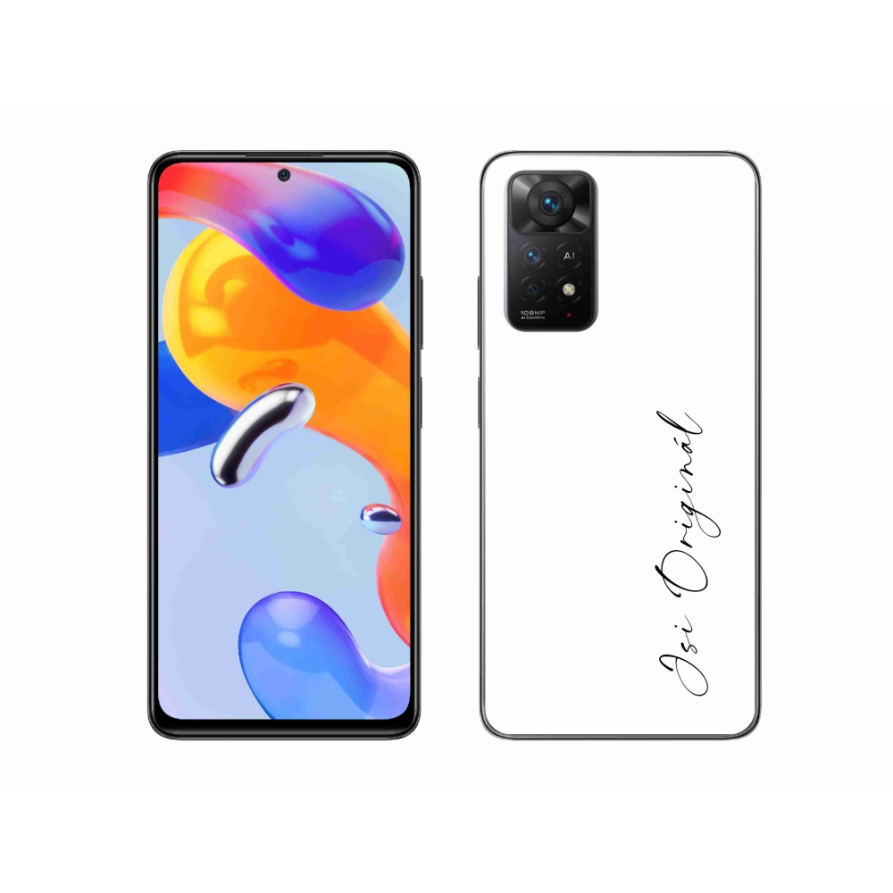 Gelový kryt mmCase na Xiaomi Redmi Note 11 Pro 4G/5G - jsi originál bílé pozadí