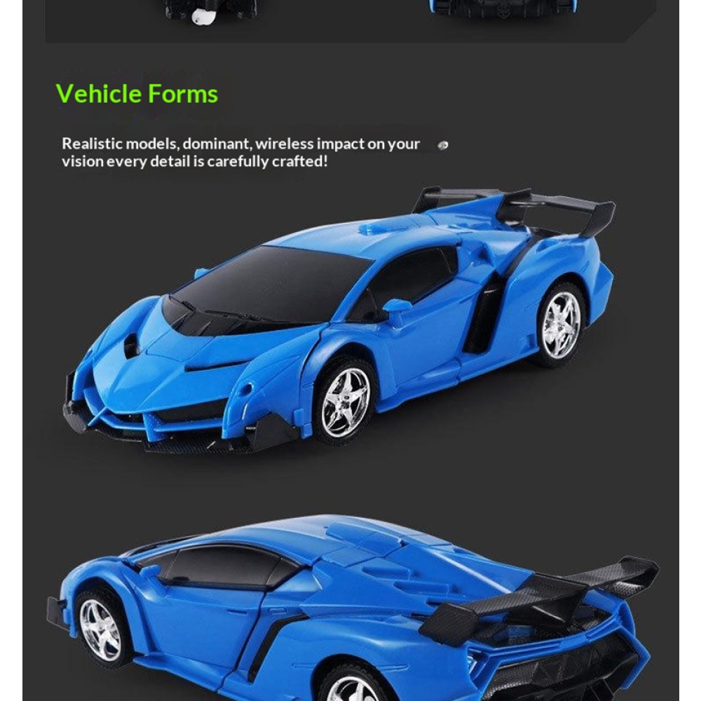 RC transformační auto 2v1 auto a robot - červené
