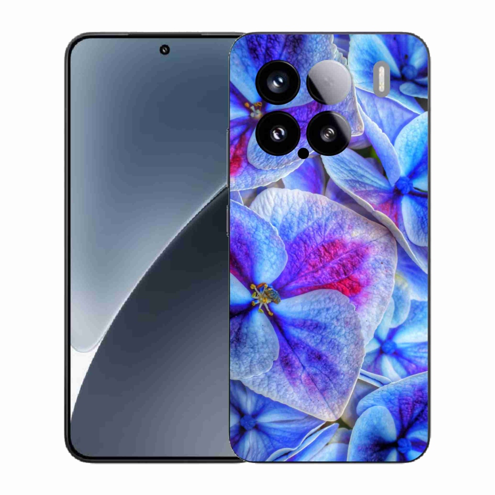 Gelový kryt mmCase na Xiaomi 15 - modré květy 1