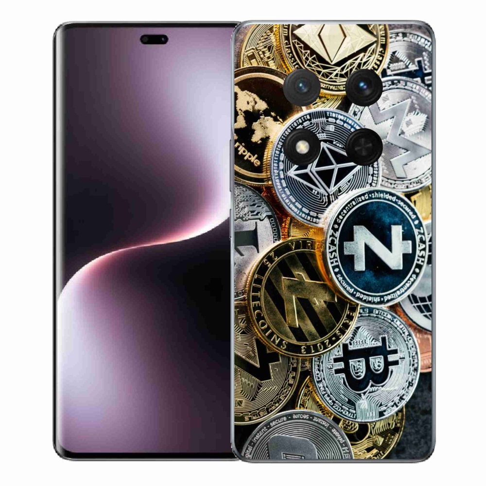 Gelový kryt mmCase na Honor Magic 7 Lite 5G - kryptoměny