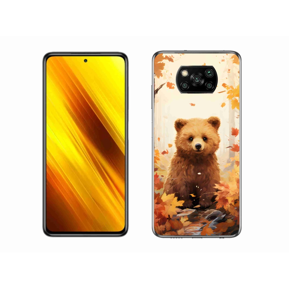 Gelový kryt mmCase na Xiaomi Poco X3 - medvěd v lese