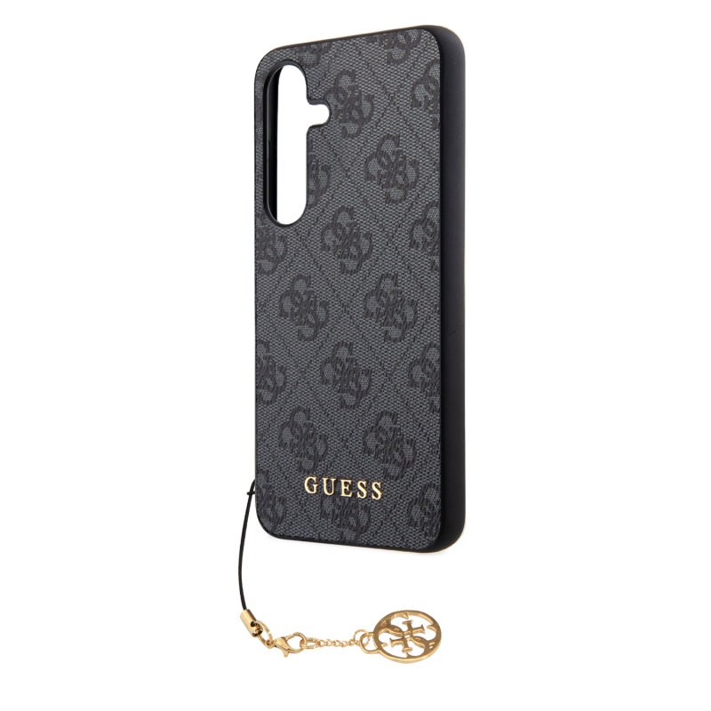 Guess 4G Charm Zadní Kryt pro Samsung Galaxy S24 Grey