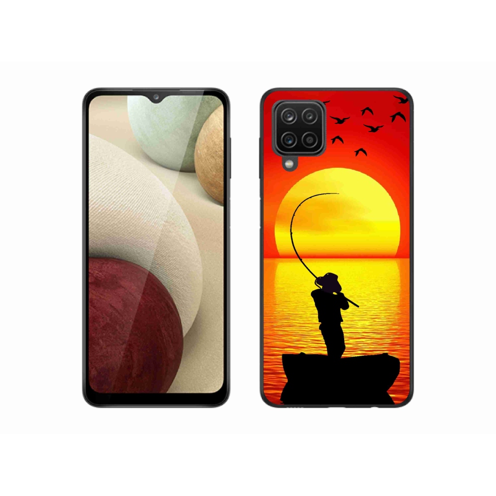 Gelový kryt mmCase na Samsung Galaxy A12 - rybaření