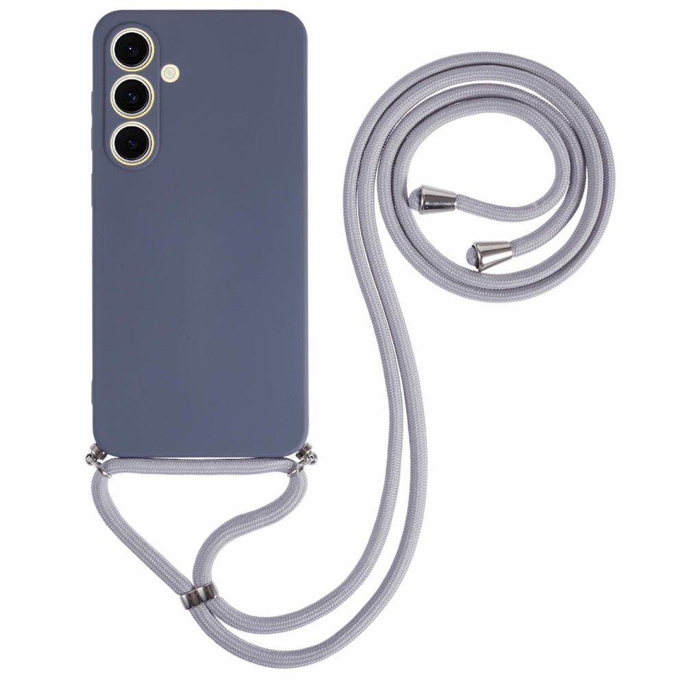 Lining gelový obal se šňůrkou na Samsung Galaxy S25+ - šedý