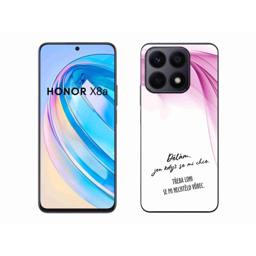 Gelový kryt mmCase na Honor X8a - vtipný text 12 bílé pozadí