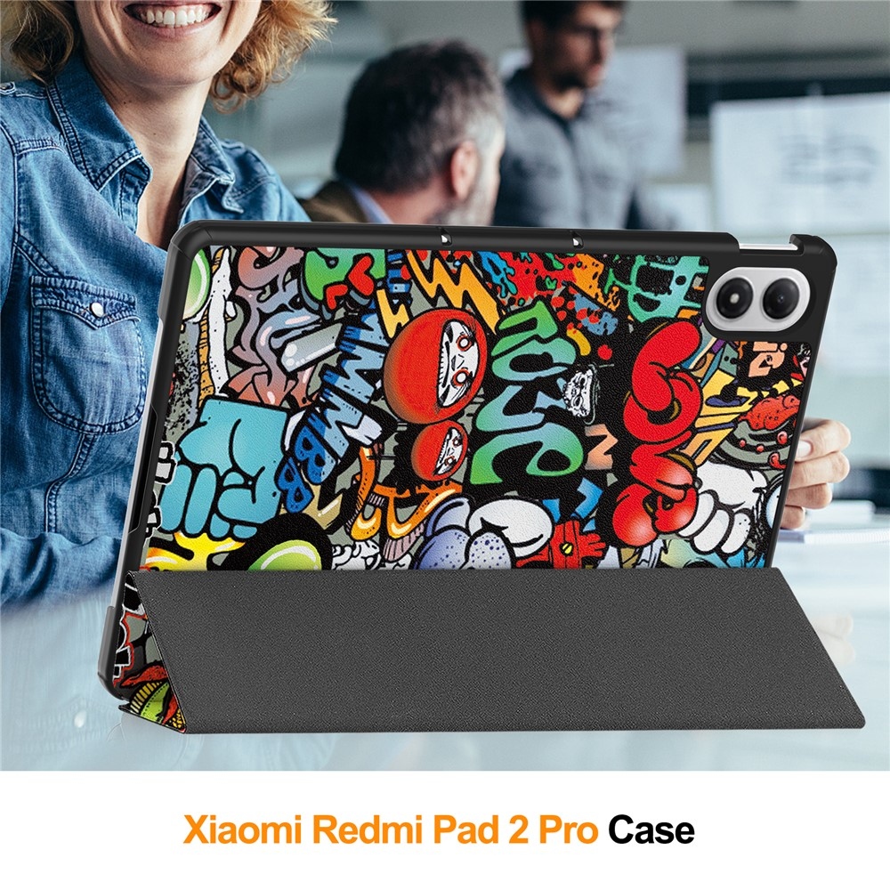 Print chytré zavírací pouzdro na Xiaomi Redmi Pad 2 Pro - graffiti