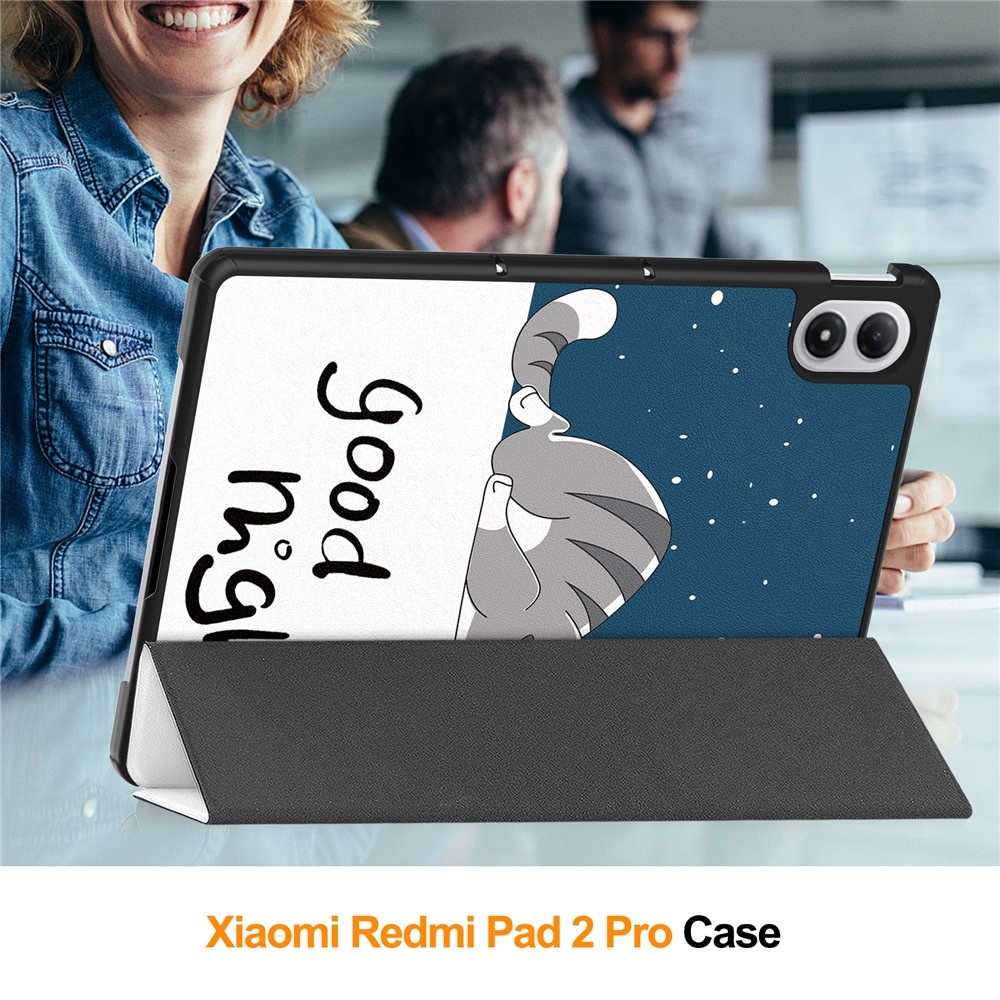 Print chytré zavírací pouzdro na Xiaomi Redmi Pad 2 Pro - kočka