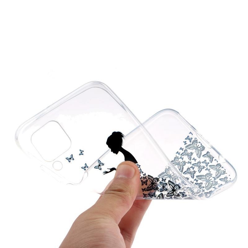Print gelový obal na mobil Huawei P40 Lite - dívka a motýli