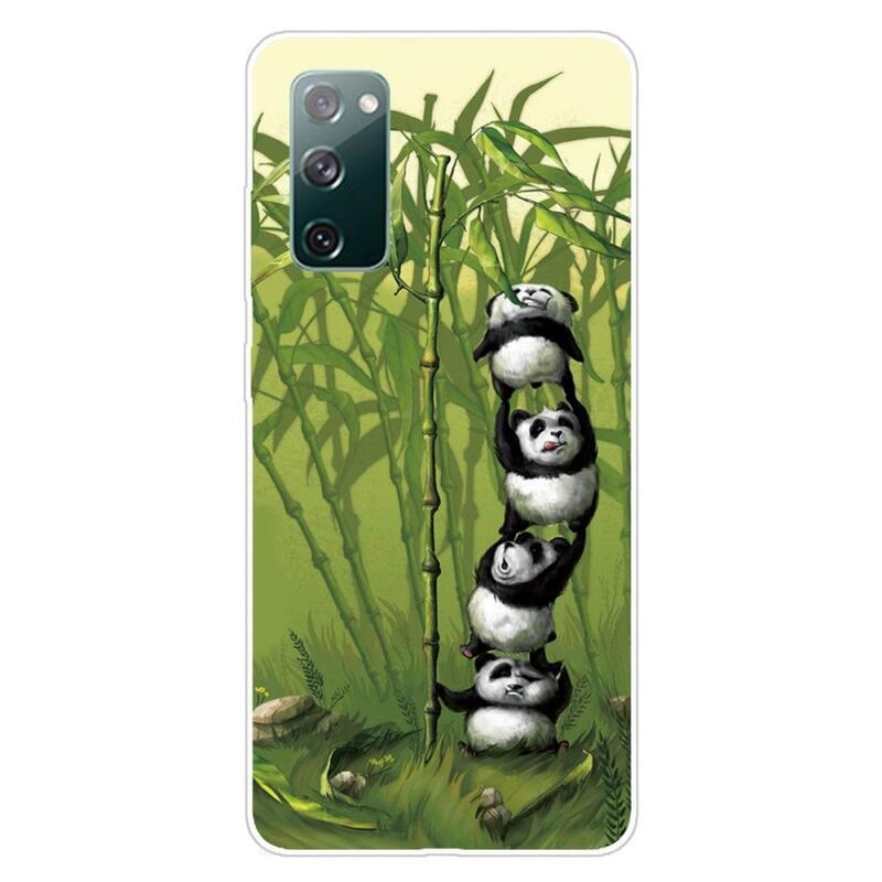 Print gelový obal na mobil Samsung Galaxy S20 FE/S20 FE 5G - pandy u bambusu