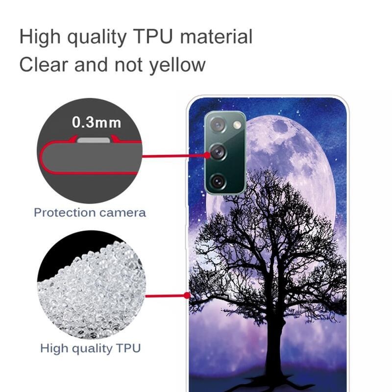 Print gelový obal na mobil Samsung Galaxy S20 FE/S20 FE 5G - strom a měsíc