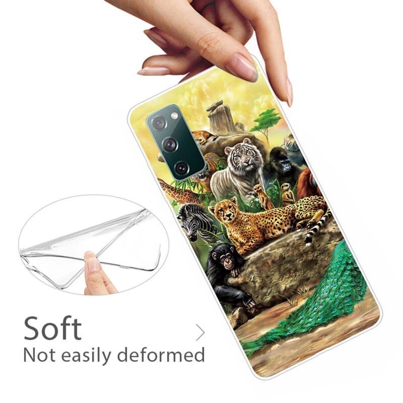 Print gelový obal na mobil Samsung Galaxy S20 FE/S20 FE 5G - svět zvířat