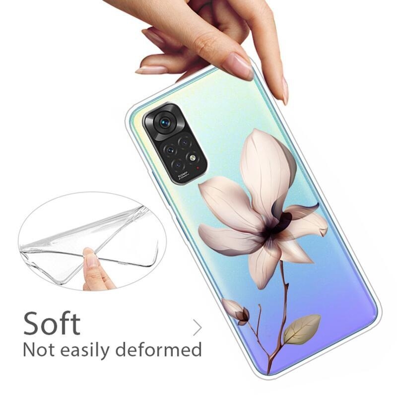 Print gelový obal na mobil Xiaomi Redmi Note 11 4G/Note 11S 4G - růžový květ