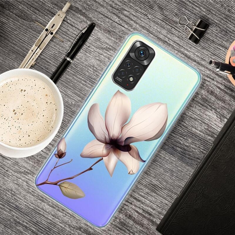Print gelový obal na mobil Xiaomi Redmi Note 11 4G/Note 11S 4G - růžový květ