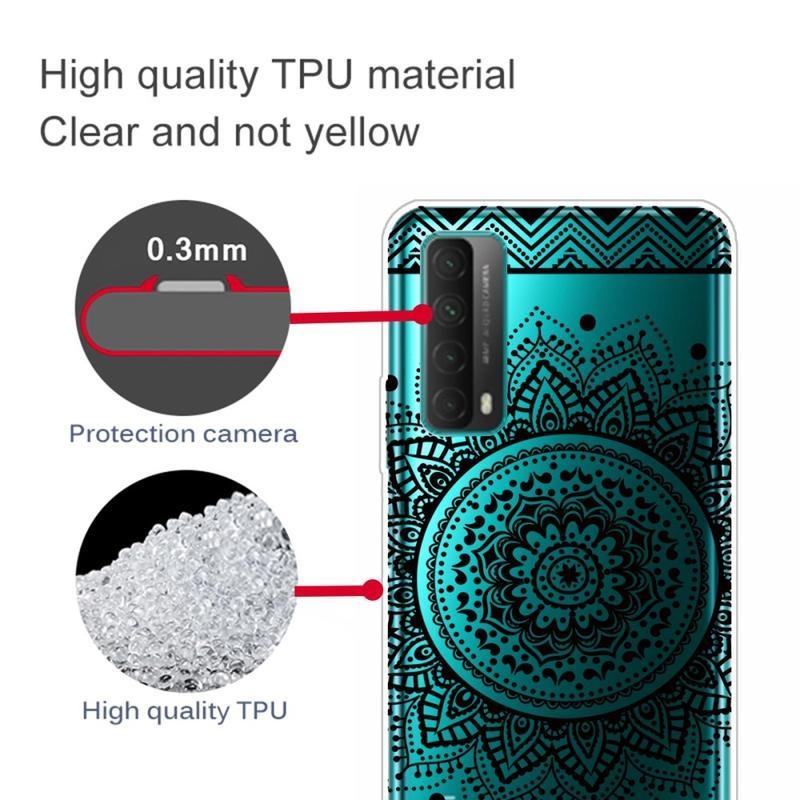 Print gelový obal pro telefon Huawei P Smart 2021 - černá mandala