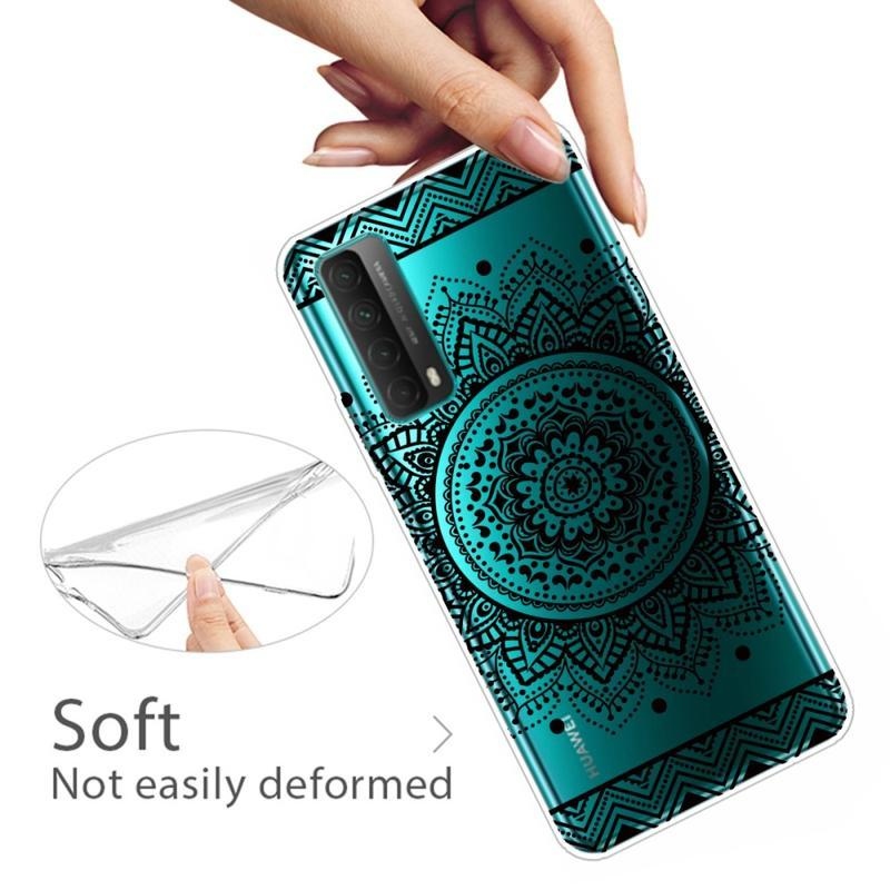 Print gelový obal pro telefon Huawei P Smart 2021 - černá mandala