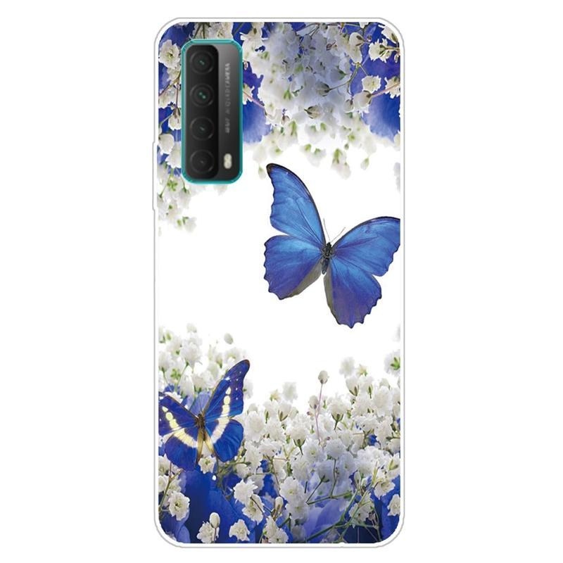 Print gelový obal pro telefon Huawei P Smart 2021 - modří motýli