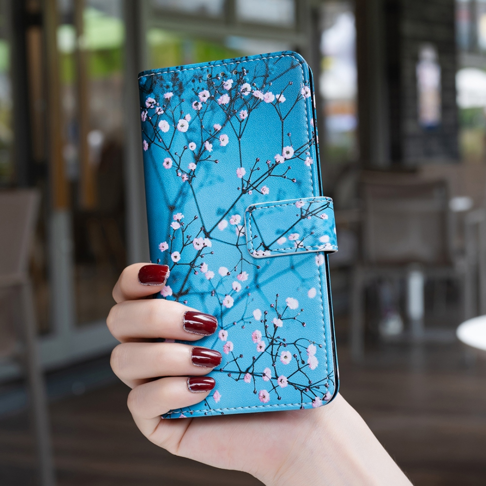 Print knížkové pouzdro na mobil Xiaomi 17T - květy na stromě