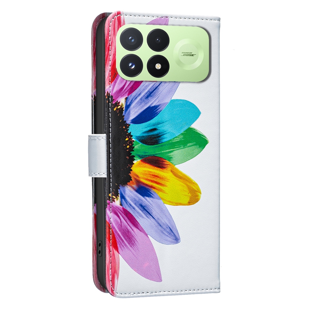 Print knížkové pouzdro na mobil Xiaomi Poco F9 Pro 5G - okvětní lístky