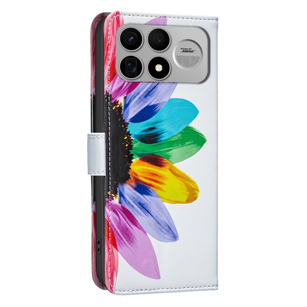 Print knížkové pouzdro na mobil Xiaomi Poco F9 Ultra/F8 Ultra 5G - okvětní lístky