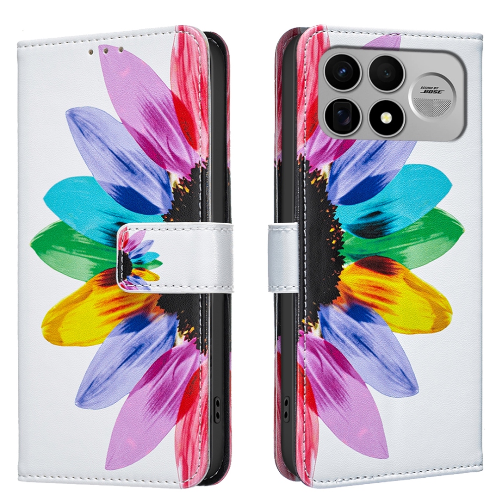 Print knížkové pouzdro na mobil Xiaomi Poco F9 Ultra/F8 Ultra 5G - okvětní lístky