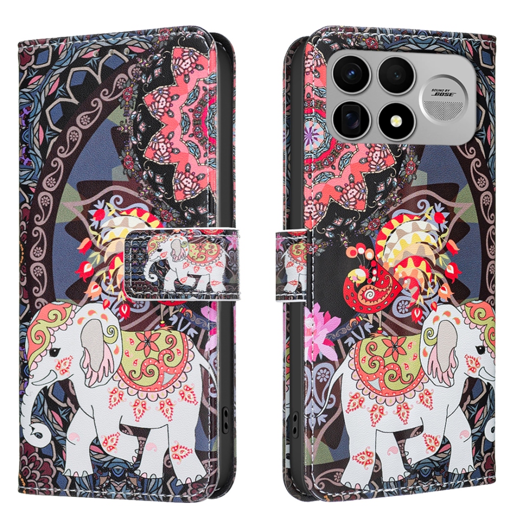 Print knížkové pouzdro na mobil Xiaomi Poco F9 Ultra/F8 Ultra 5G - slon
