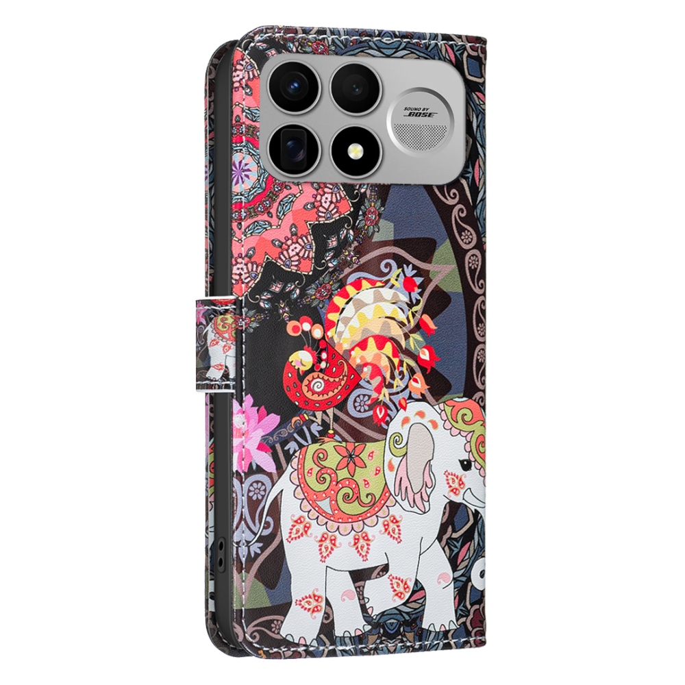 Print knížkové pouzdro na mobil Xiaomi Poco F9 Ultra/F8 Ultra 5G - slon