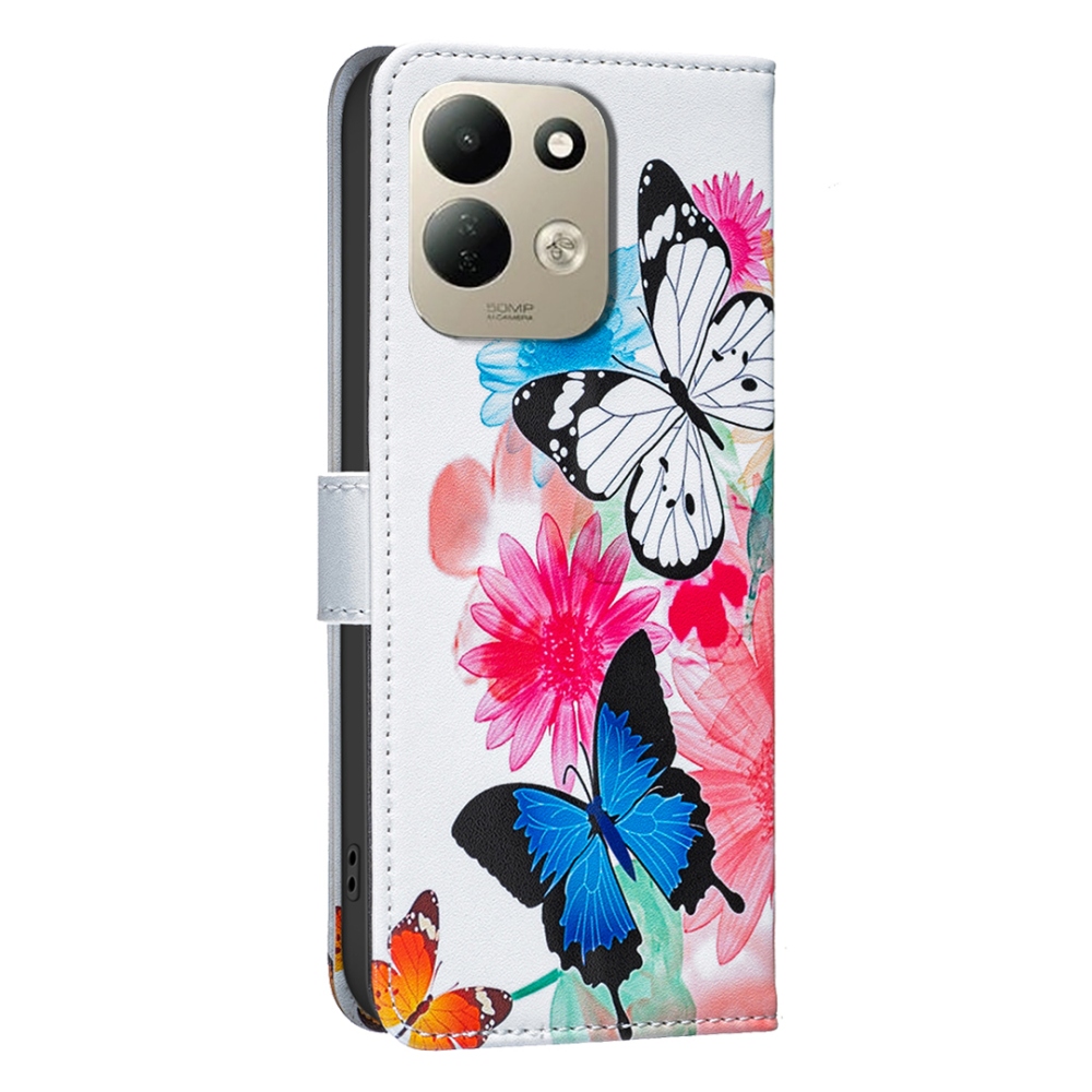 Print knížkové pouzdro na mobil Xiaomi Redmi 17 4G/5G - barevní motýli