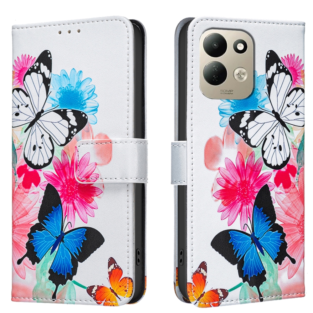 Print knížkové pouzdro na mobil Xiaomi Redmi 17 4G/5G - barevní motýli