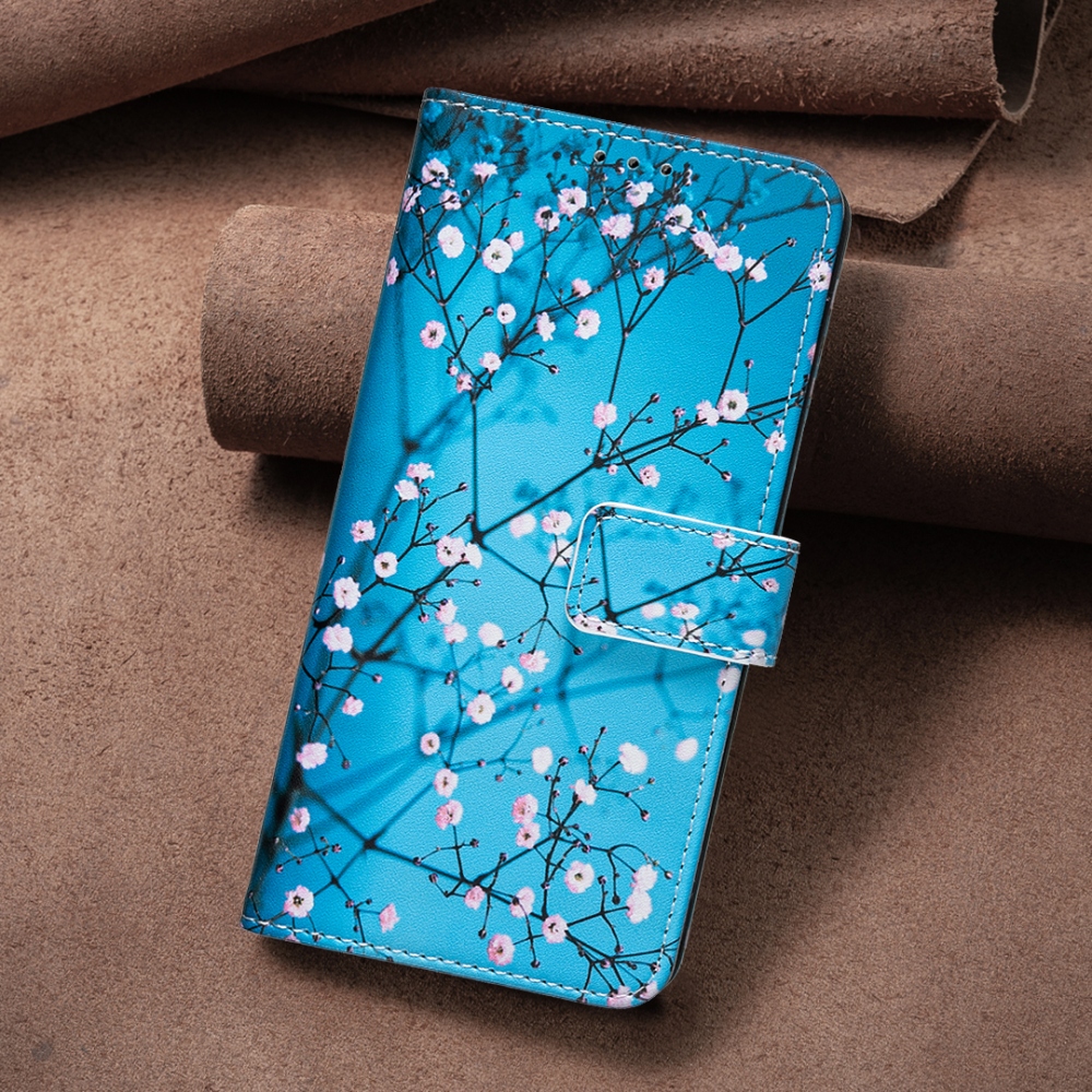 Print knížkové pouzdro na mobil Xiaomi Redmi 17 4G/5G - květy na stromě