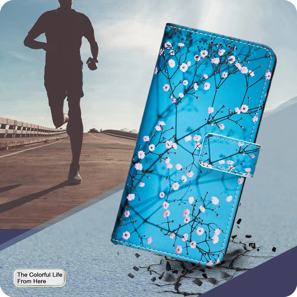 Print knížkové pouzdro na mobil Xiaomi Redmi 17 4G/5G - květy na stromě