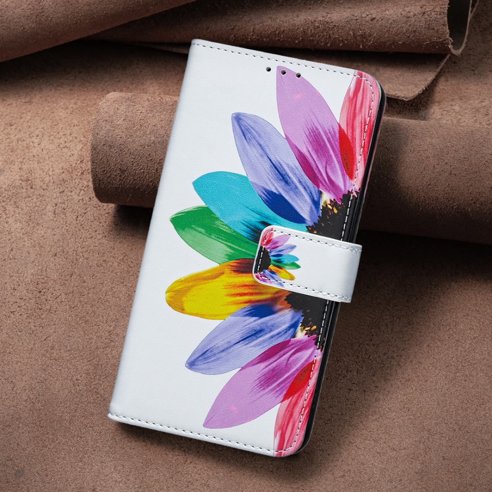 Print knížkové pouzdro na mobil Xiaomi Redmi 17 4G/5G - okvětní lístky