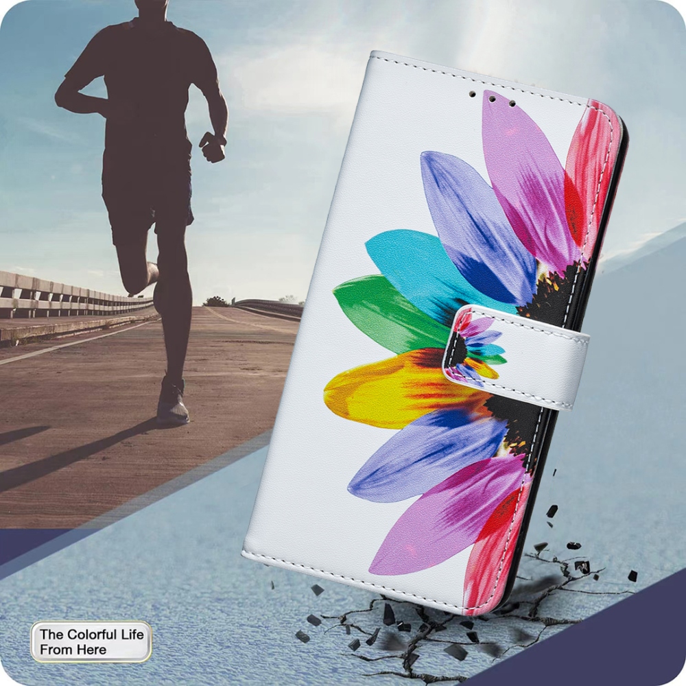 Print knížkové pouzdro na mobil Xiaomi Redmi 17 4G/5G - okvětní lístky