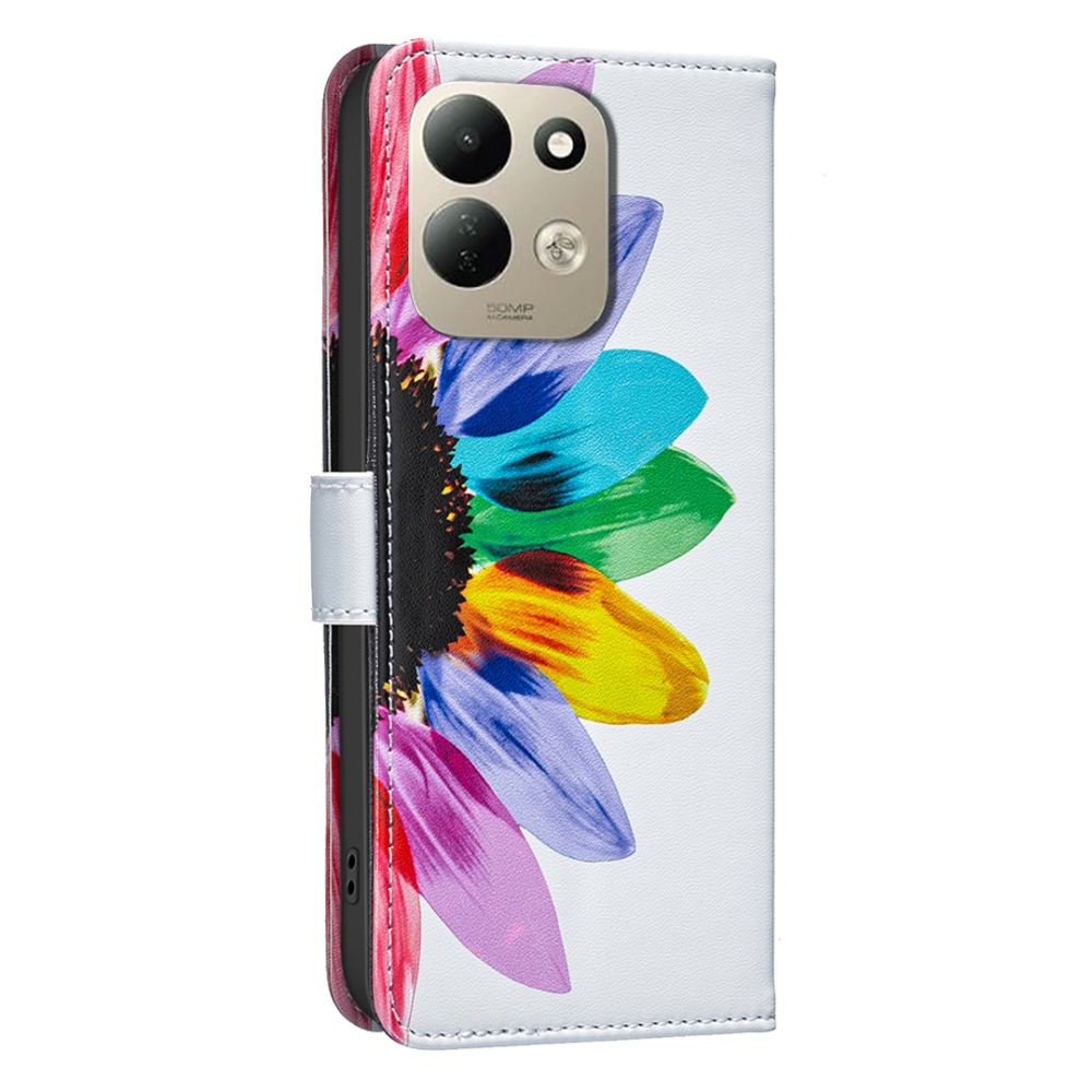 Print knížkové pouzdro na mobil Xiaomi Redmi 17 4G/5G - okvětní lístky