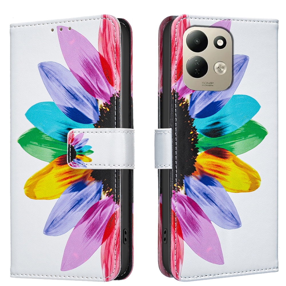 Print knížkové pouzdro na mobil Xiaomi Redmi 17 4G/5G - okvětní lístky
