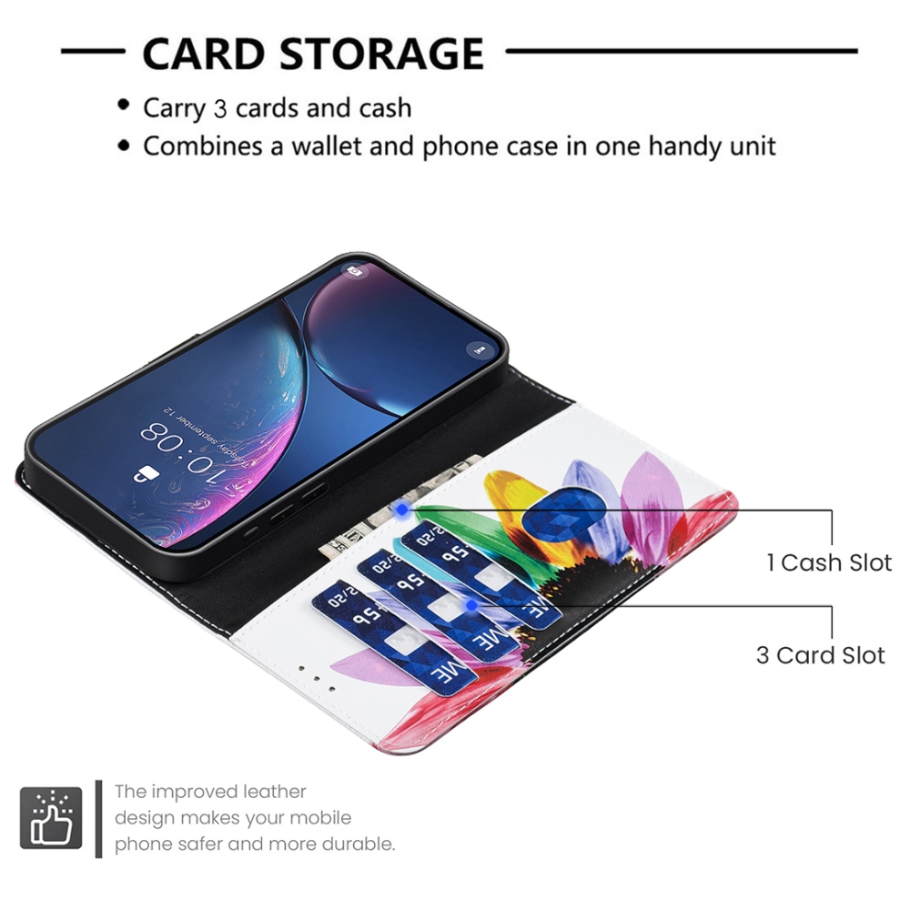 Print knížkové pouzdro na mobil Xiaomi Redmi 17 4G/5G - okvětní lístky