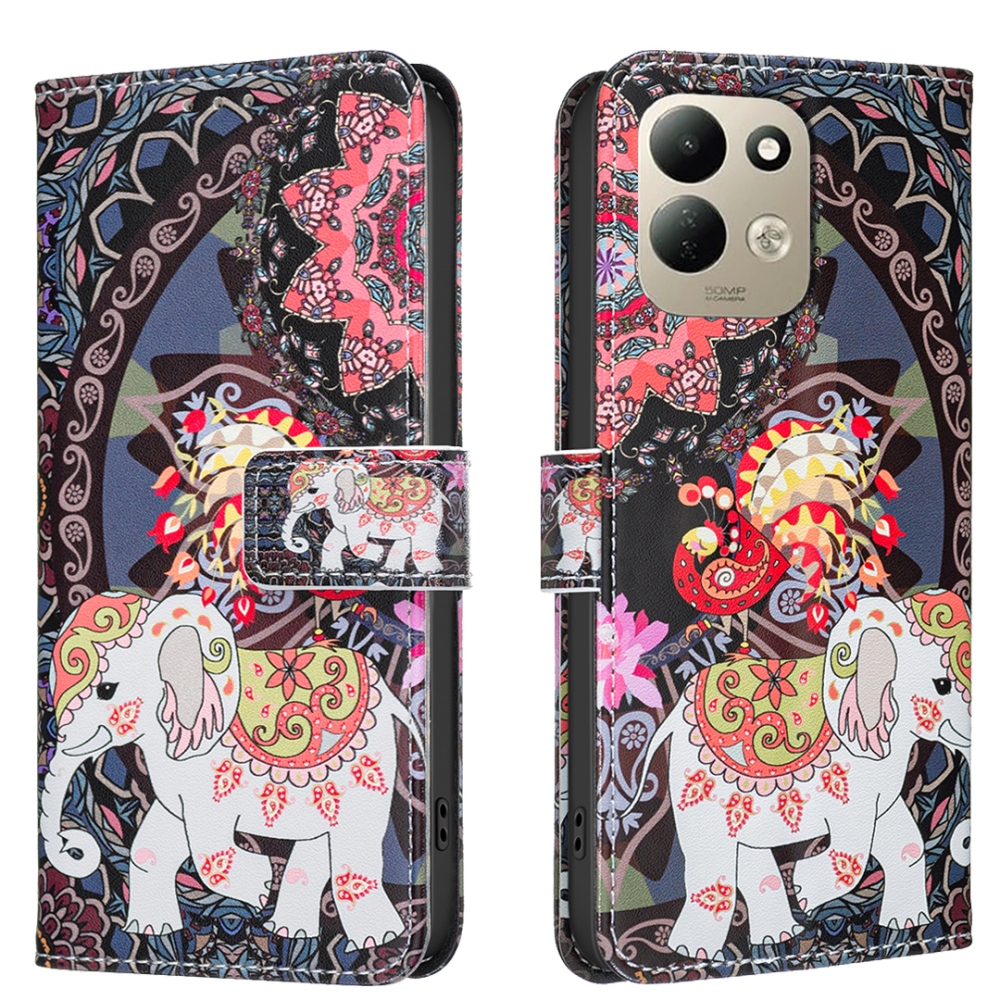 Print knížkové pouzdro na mobil Xiaomi Redmi 17 4G/5G - slon
