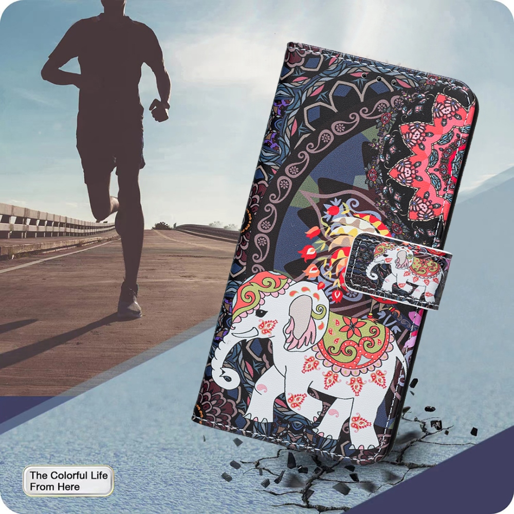 Print knížkové pouzdro na mobil Xiaomi Redmi 17 4G/5G - slon