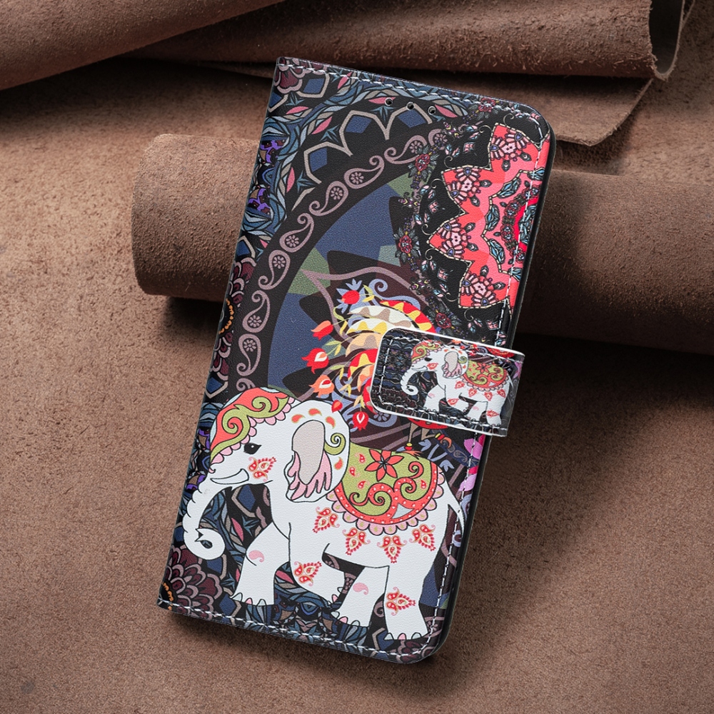 Print knížkové pouzdro na mobil Xiaomi Redmi 17 4G/5G - slon