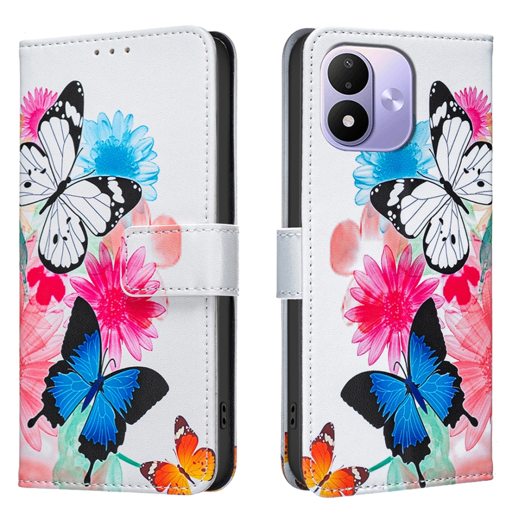 Print knížkové pouzdro na mobil Xiaomi Redmi Note 17 4G/5G - barevní motýli