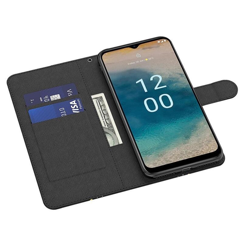 Print knížkové pouzdro na Nokia G22 - krajkový květ