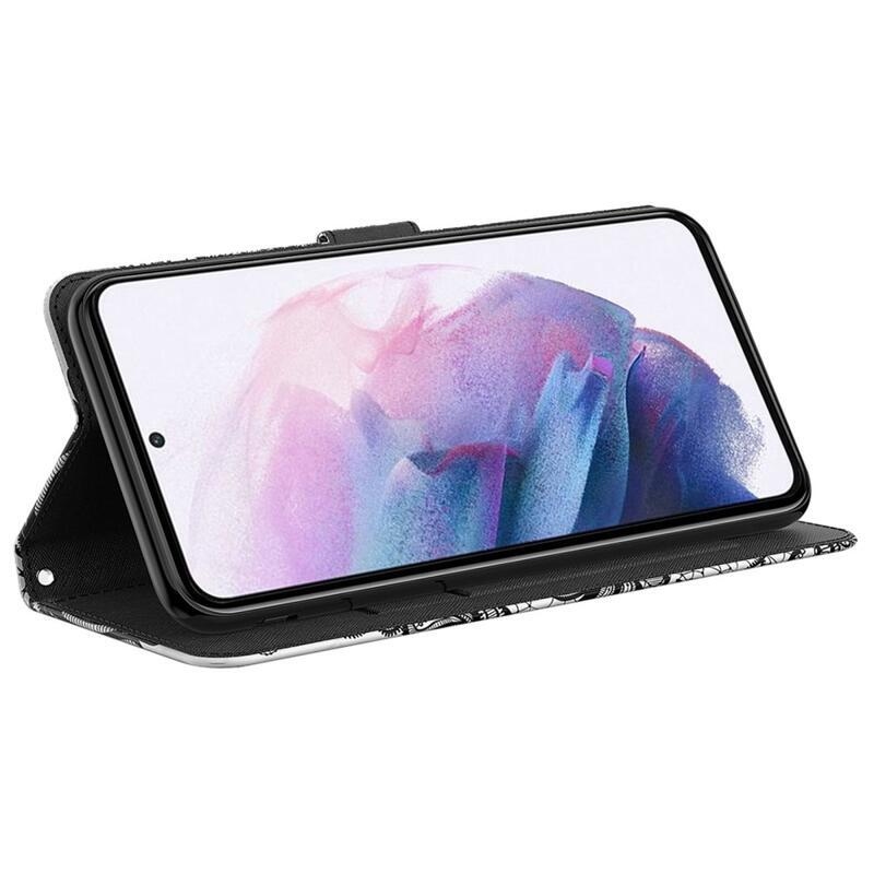 Print knížkové pouzdro na Samsung Galaxy A54 5G - krajkový květ