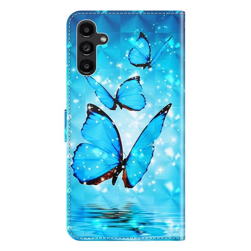 Print knížkové pouzdro na Samsung Galaxy A54 5G - modří motýli