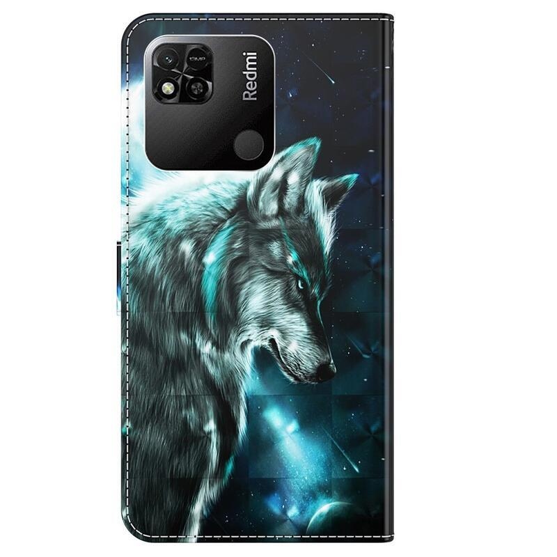 Print knížkové pouzdro na Xiaomi Redmi 10A - vlk