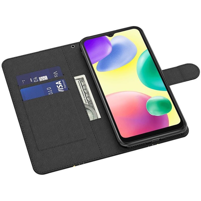 Print knížkové pouzdro na Xiaomi Redmi 10A - zlatí motýli