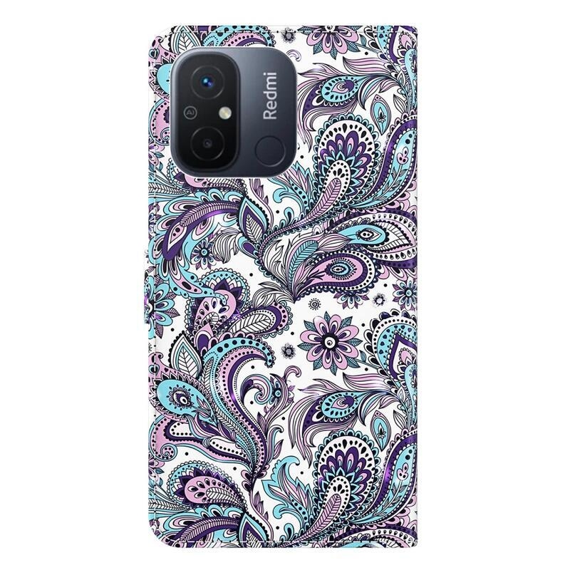 Print knížkové pouzdro na Xiaomi Redmi 12C - kašmírový vzor