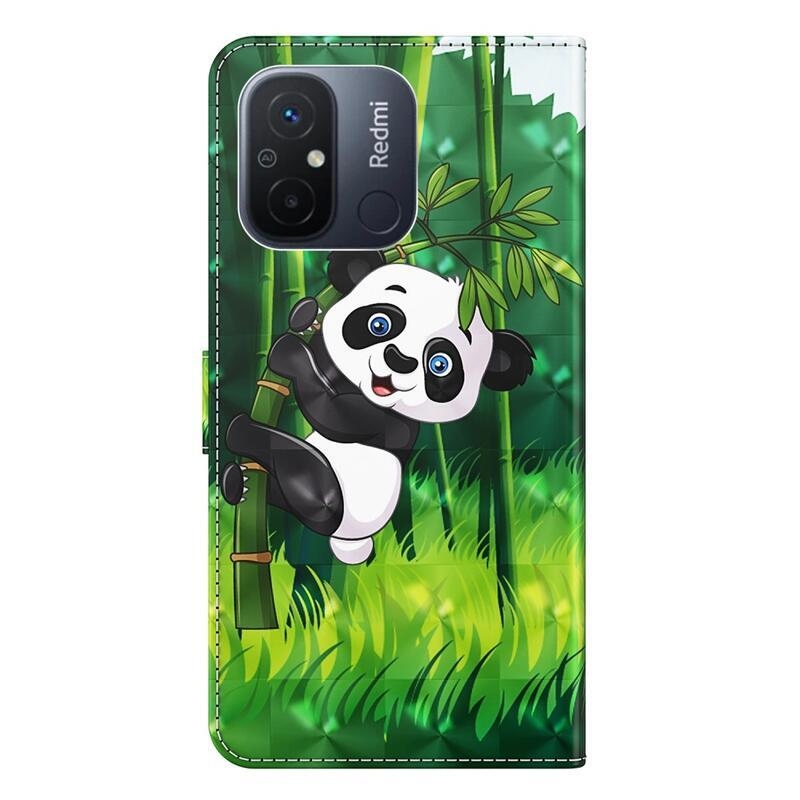 Print knížkové pouzdro na Xiaomi Redmi 12C - panda na bambusu