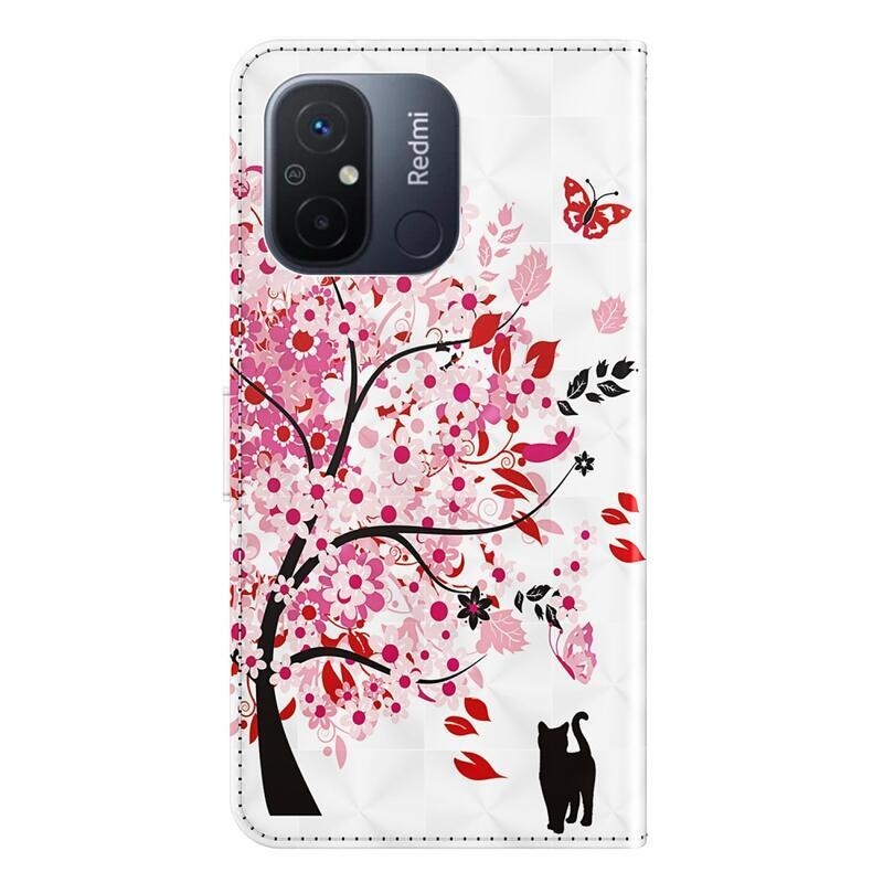 Print knížkové pouzdro na Xiaomi Redmi 12C - rozkvetlý strom