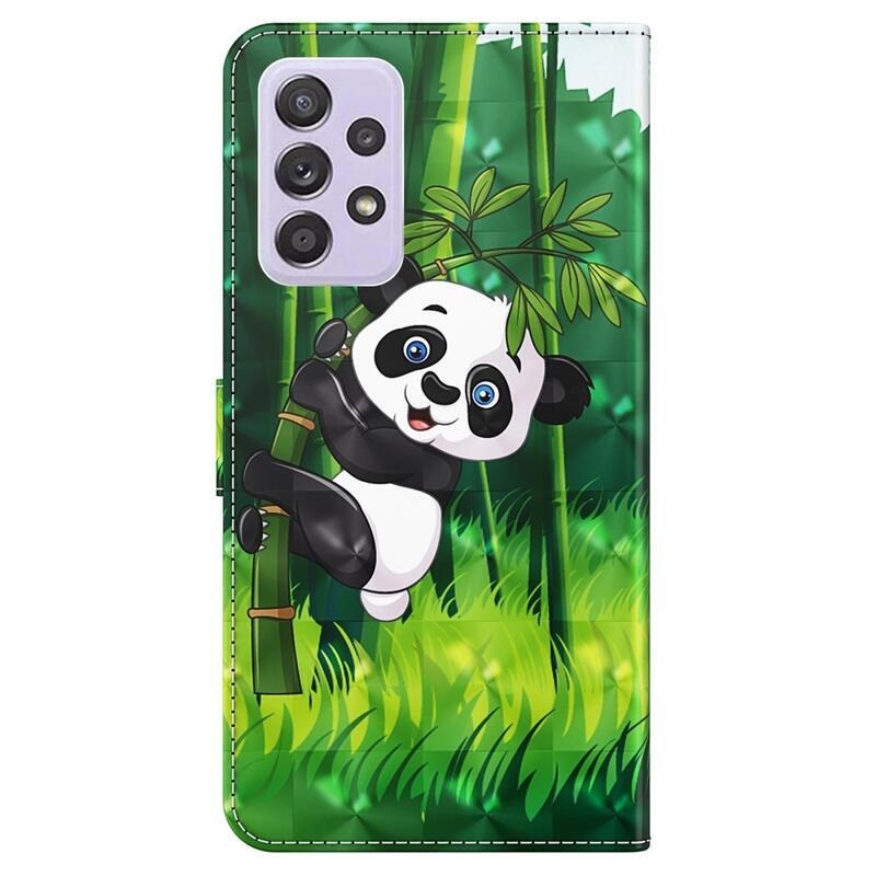 Print peněženkové pouzdro na mobil Samsung Galaxy A23 4G/5G - panda na bambusu